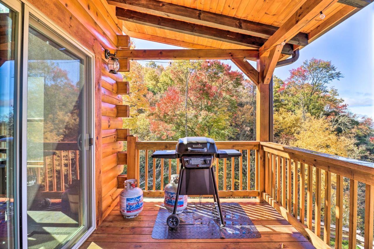 Hilltop Cabin On 5 Acres With Hot Tub And Waterfall! Bryson City Zewnętrze zdjęcie